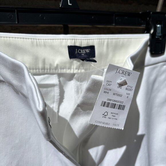 NWT JCrew Factory white pants, size 6 - Picture 2 of 3